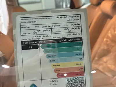 2022 هوندا اكورد اي اكس ال