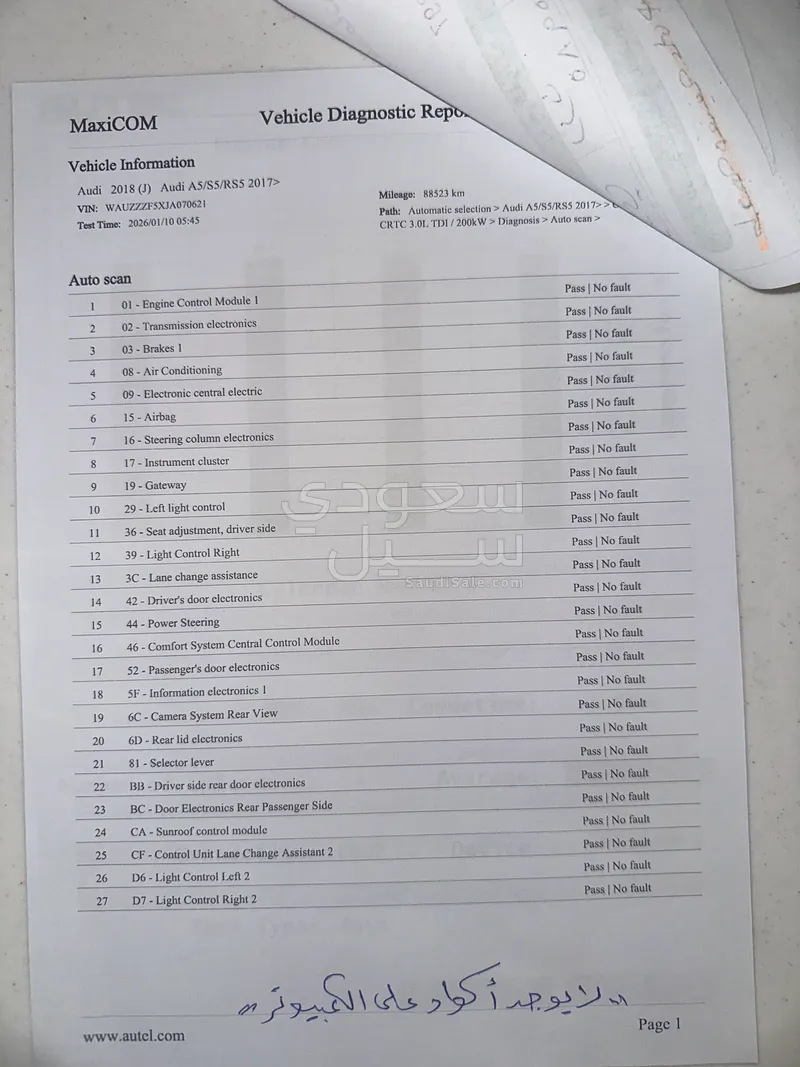 2018 اودي اي 5 40 تي اف اس اي اس لاين